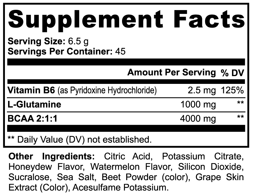 UM-16 BCAA Post Workout Powder (Honeydew/Watermelon)
